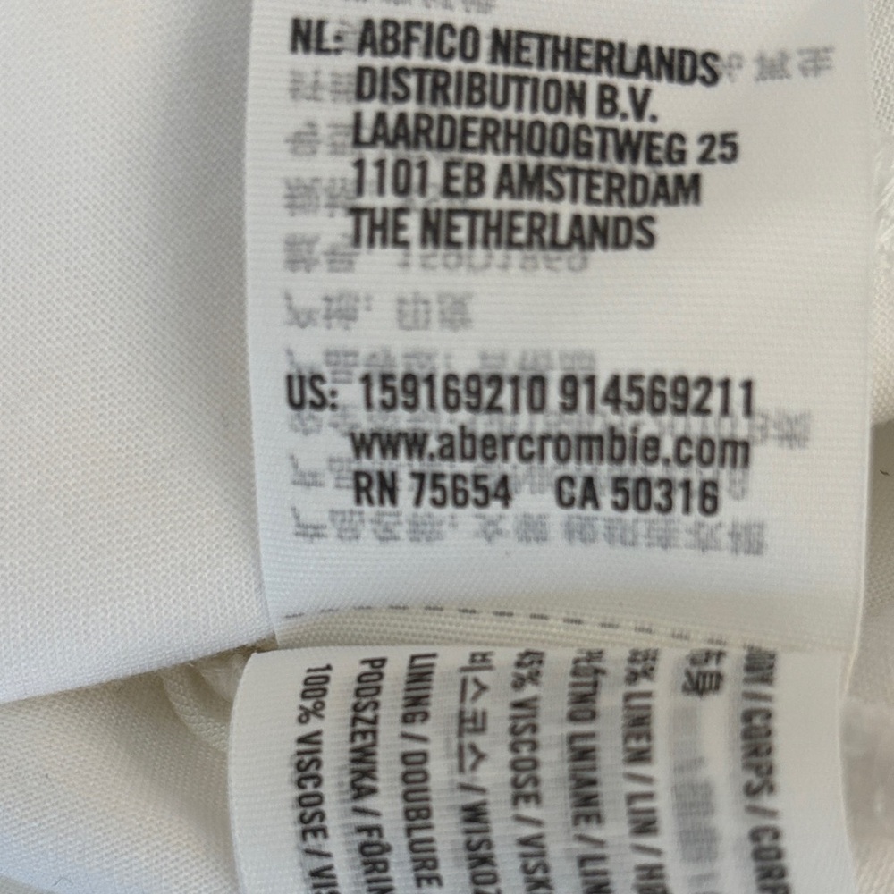 Abercrombie & Fitch White Smocked Square Neck Mini Dress NWT Size  XSP - Picture 14 of 16